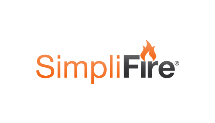 SimpliFire logo — trusted electric fireplace brand available through Archer Chimneys & Exteriors.