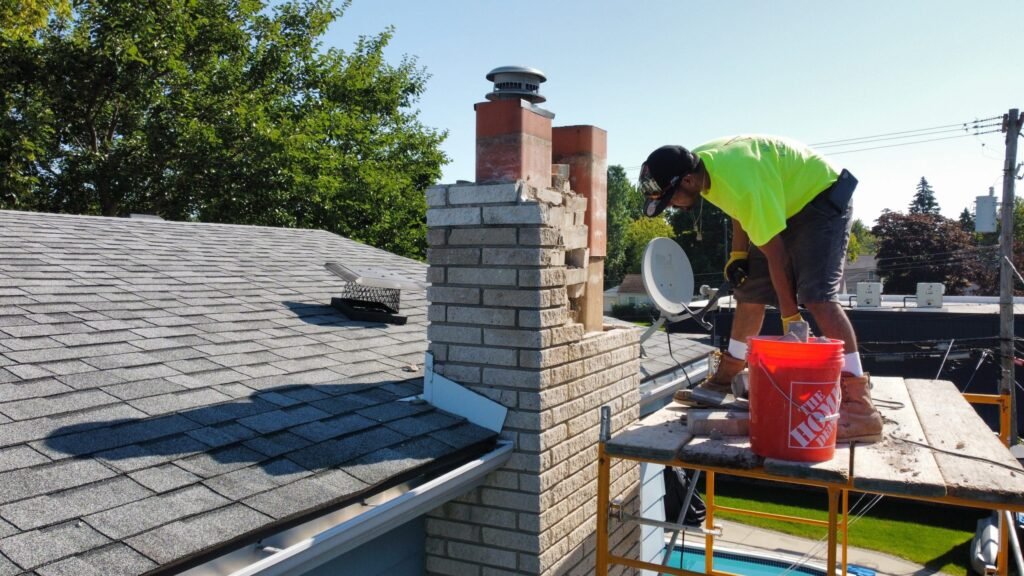Expert brick chimney repair service in Newnan, Georgia restoring damaged and weathered chimneys by Archer Chimneys