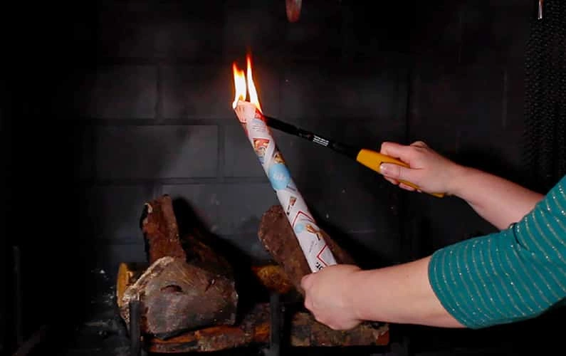 priming a cold flue with newspaper