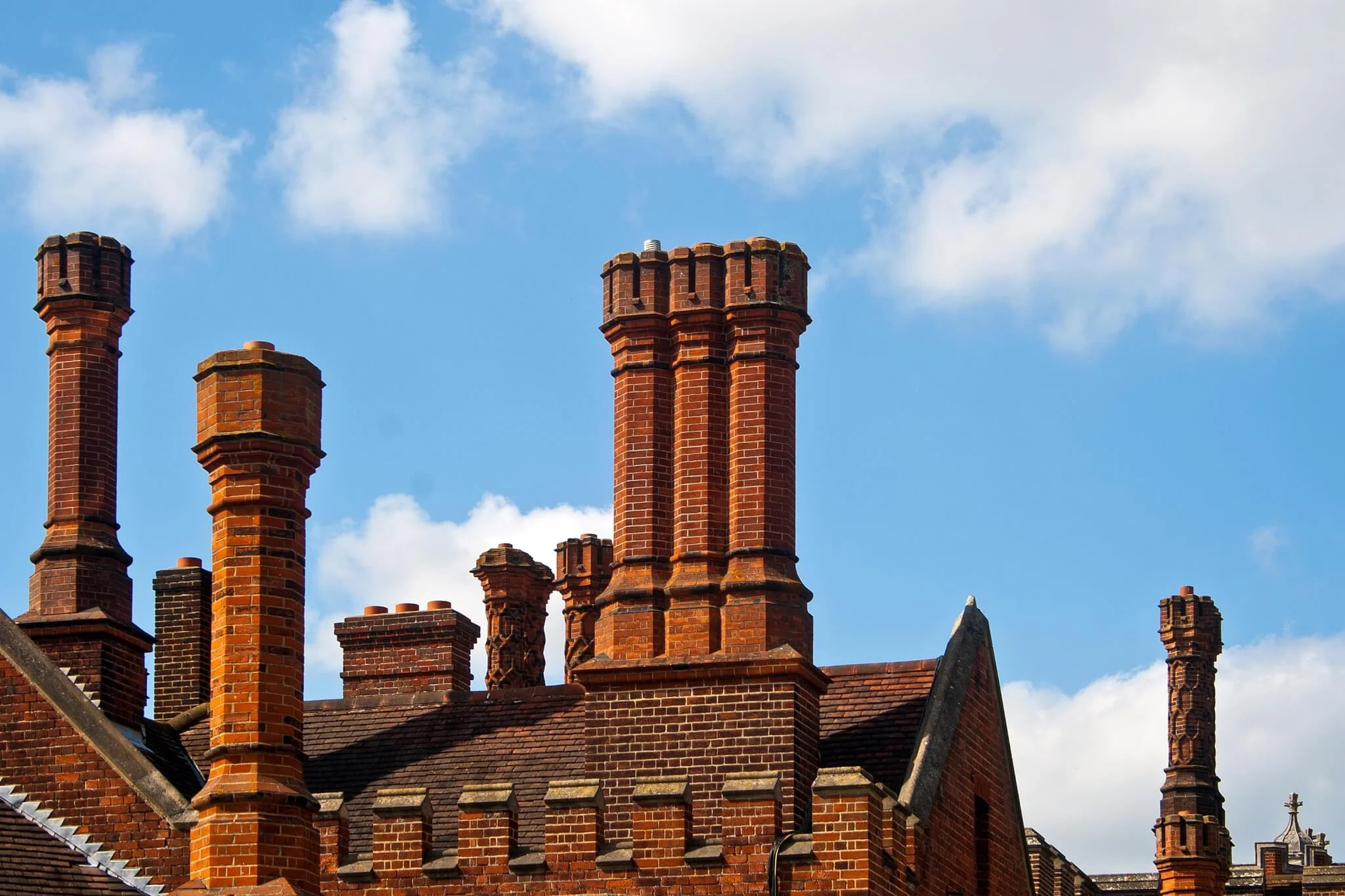 A restored 19th-century chimneys